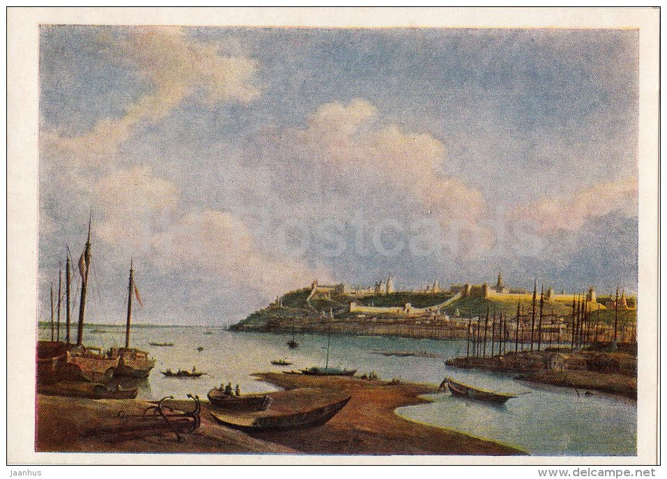 painting by N. Chernetsov - Nizhny Novgorod , 1838 - Russian art - 1954 - Russia USSR - unused - JH Postcards
