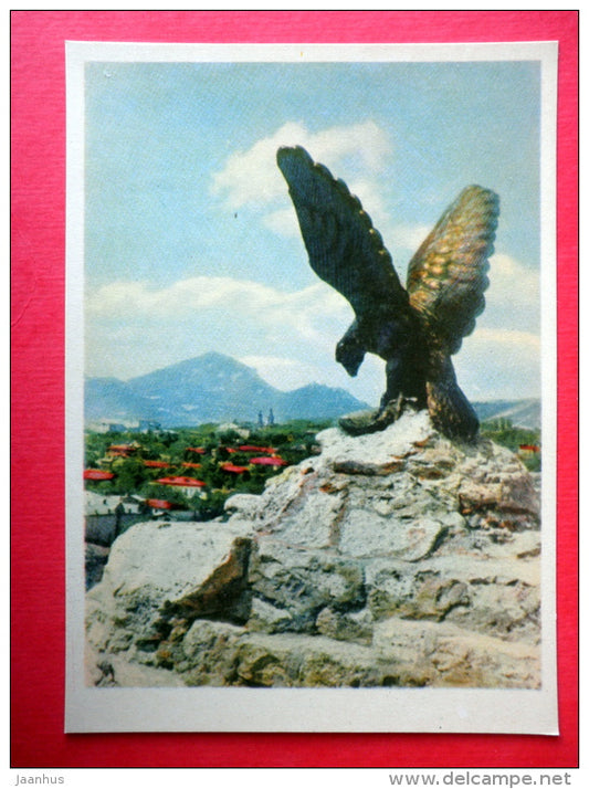 General View - eagle - Pyatigorsk - Caucasus - 1963 - Russia USSR - unused - JH Postcards