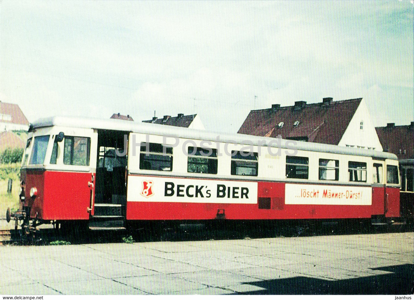 Sylter Inselbahn - Treibwagen Nr 28 in Hornum - train - railway - locomotive - Germany - unused - JH Postcards