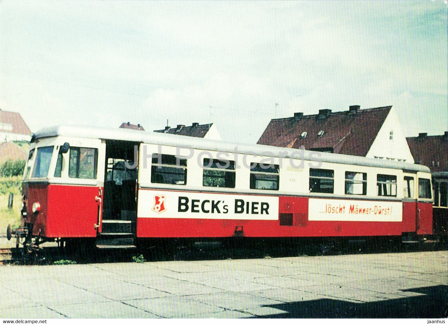 Sylter Inselbahn - Treibwagen Nr 28 in Hornum - train - railway - locomotive - Germany - unused - JH Postcards