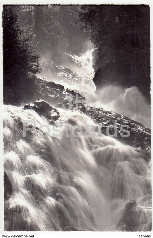 Lenk i. S. - Die Simmenfalle bei Oberried - waterfall - 17754 - Switzerland - old postcard - unused - JH Postcards