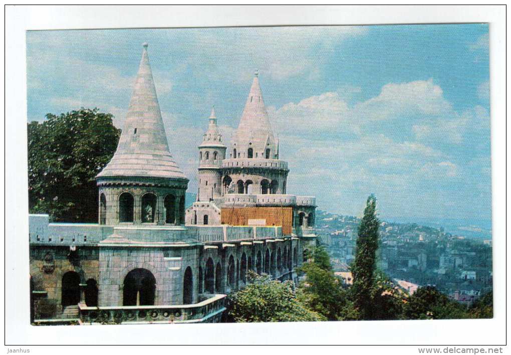 Fishermen`s Bastion - Budapest - 1973 - Hungary - unused - JH Postcards
