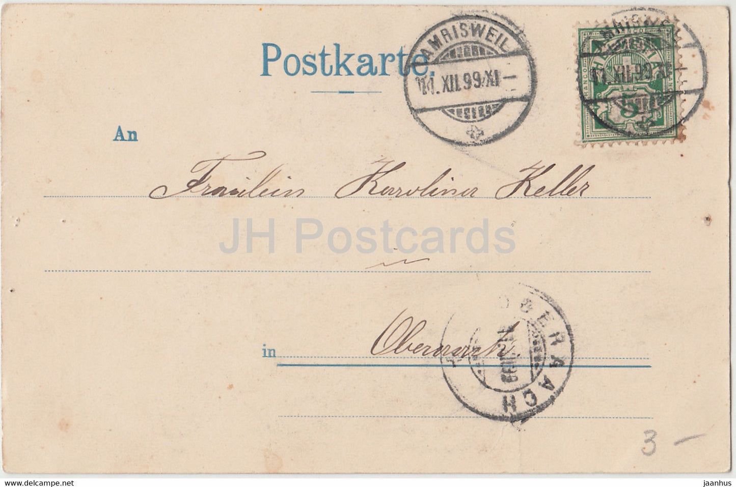 Kinder - Bekomm ich Hosen an werd ich auch ein Mann - Fan - 7000 - alte Postkarte - 1899 - Deutschland - unbenutzt