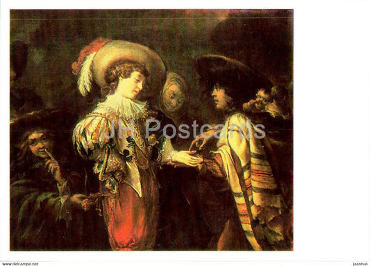 painting by Jan Cossiers - Palm Reader - Flemish art - 1988 - Russia USSR - unused - JH Postcards