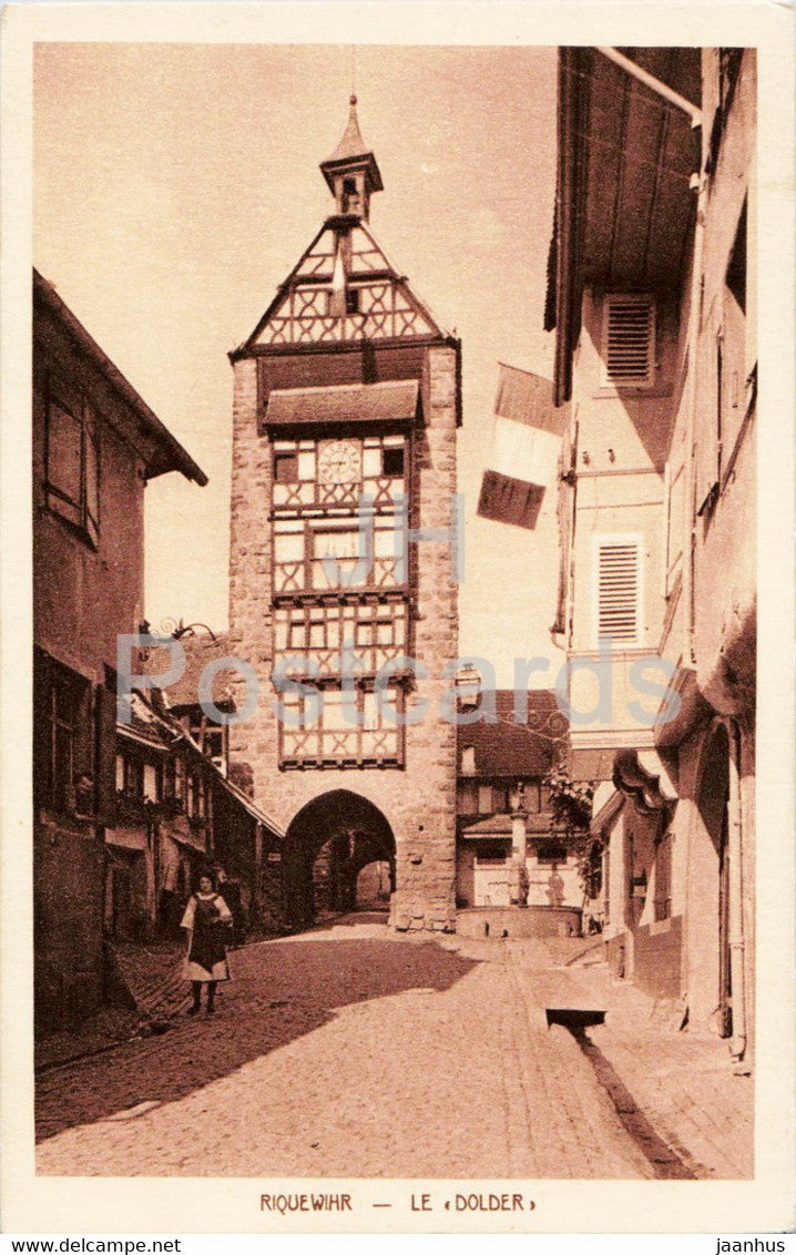 Riquewihr - Le Dolder - old postcard - France - unused - JH Postcards