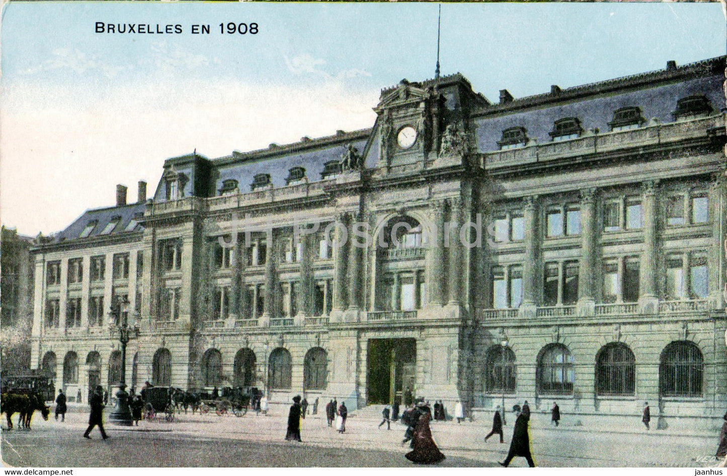 Bruxelles en 1908 - Brussels - Poste Centrale - old postcard - Belgium - used - JH Postcards