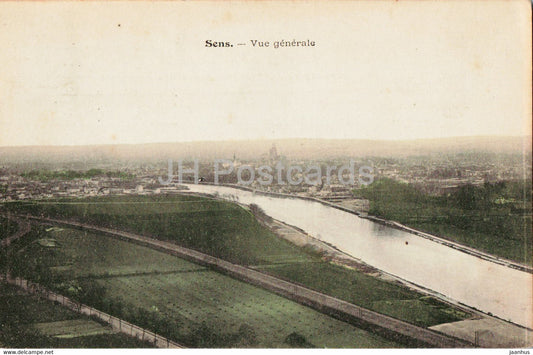 Sens - Vue generale - old postcard - 1908 - France - used - JH Postcards