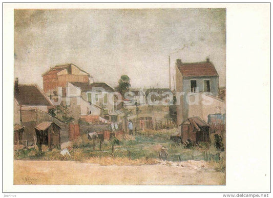 painting by A. Johani - Paris suburb , 1937 - Paris motives - estonian art - unused - JH Postcards