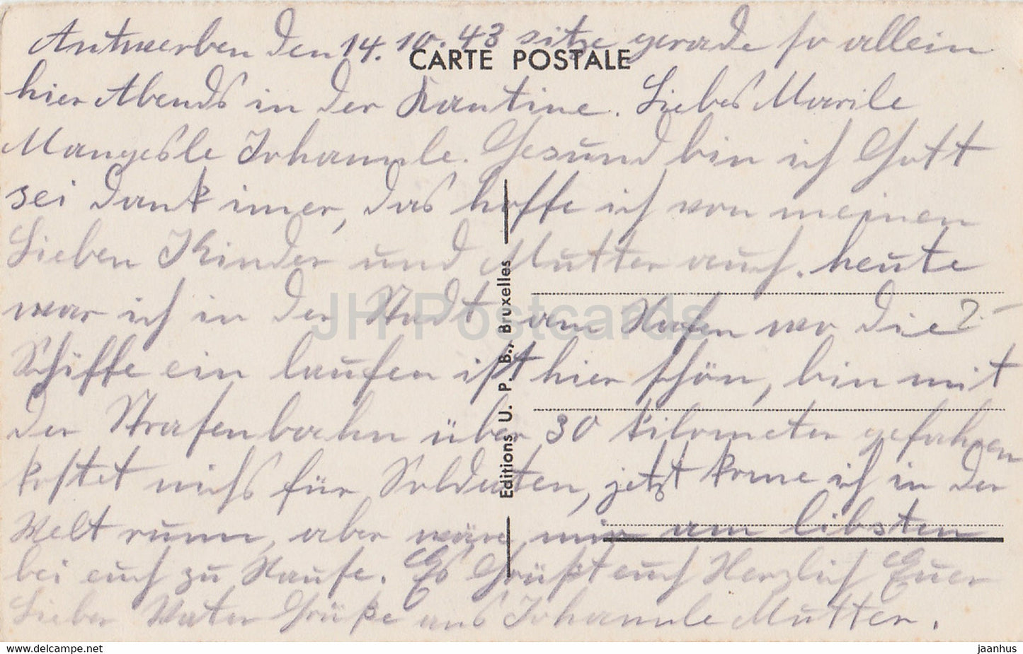 Anvers - Antwerpen - De Hoofdkerk - Le Cathedrale - carte postale ancienne - 1943 - Belgique - utilisé