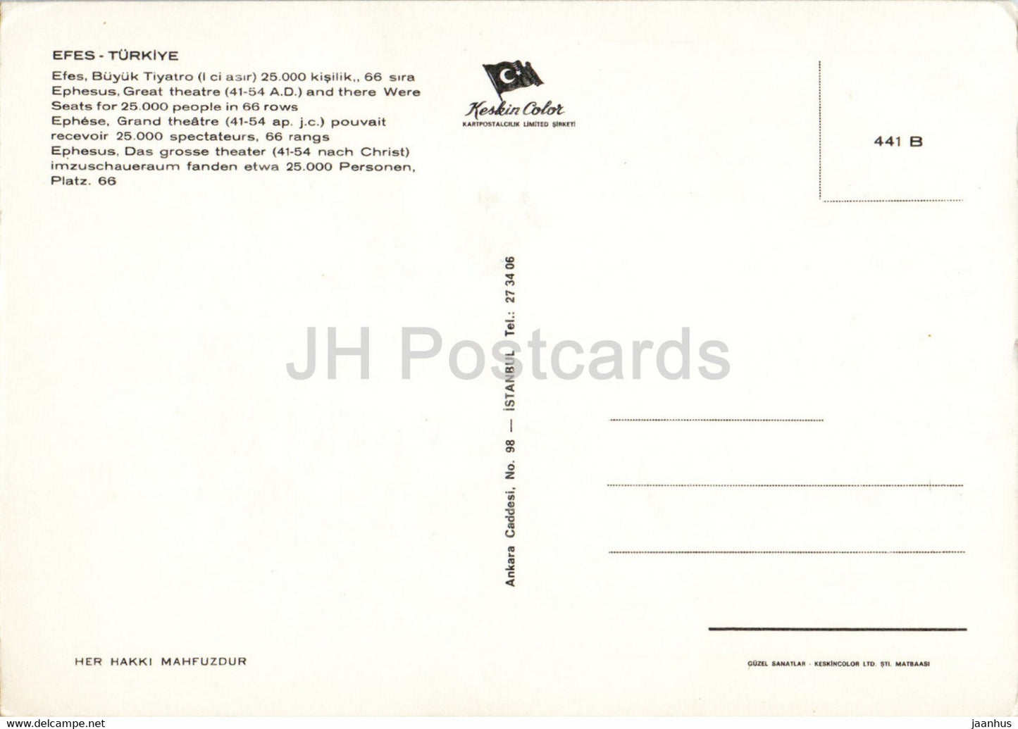 Efes - Ephesus - Great theatre - ancient world - Keskin - Turkey - unused