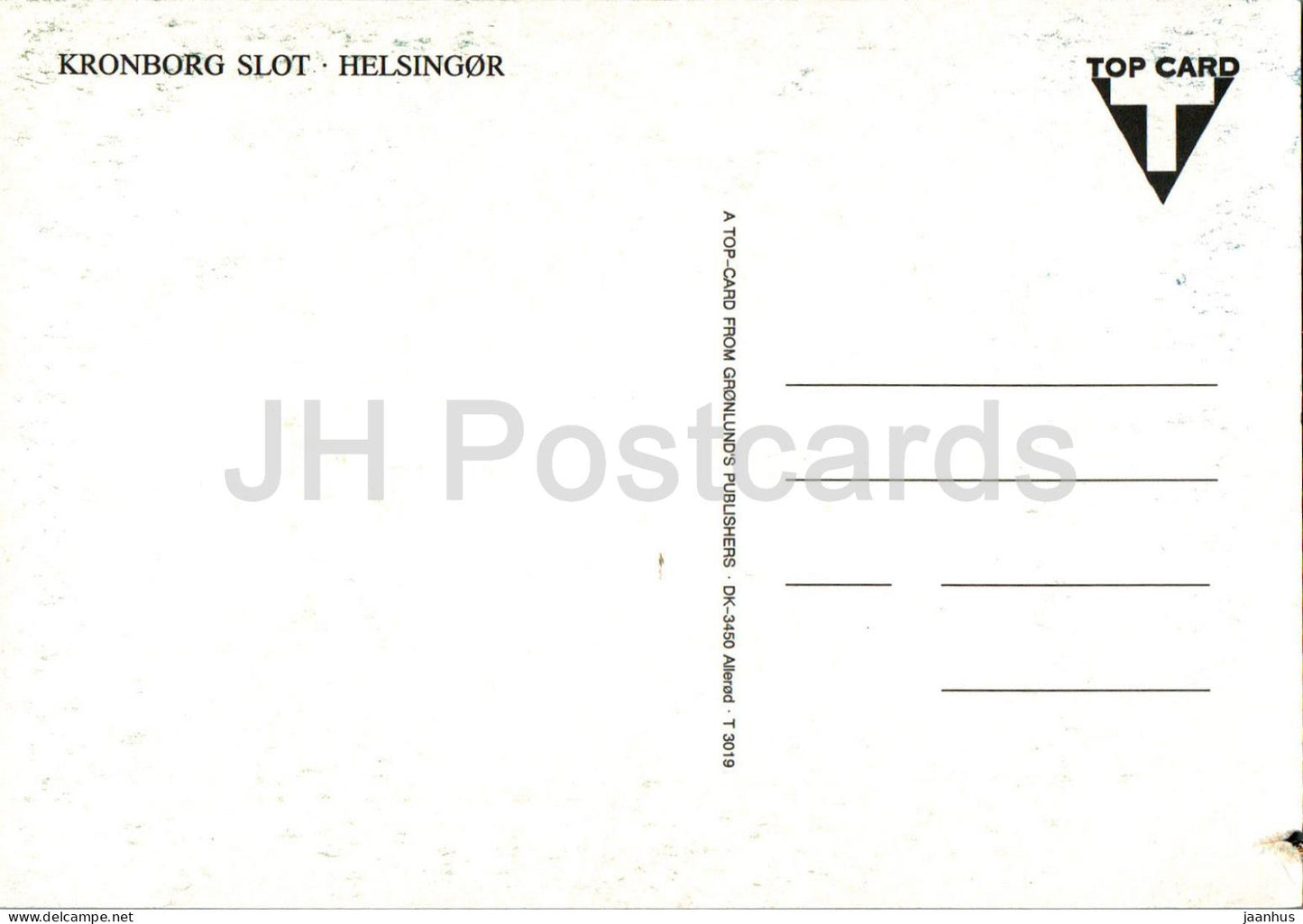 Kronborg Slot - Helsingor - château - T3019 - Danemark - inutilisé 