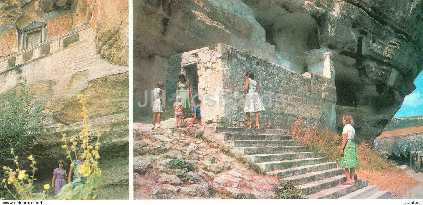 Bakhchisaray Palace Museum - Uspensky Cave Monastery - 1 - Crimea - 1981 - Ukraine USSR - unused - JH Postcards