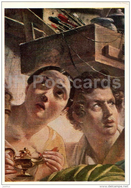 painting by K. Bryullov - Last Day of Pompeii , 1833 - detail - people - Russian art - 1979 - Russia USSR - unused - JH Postcards