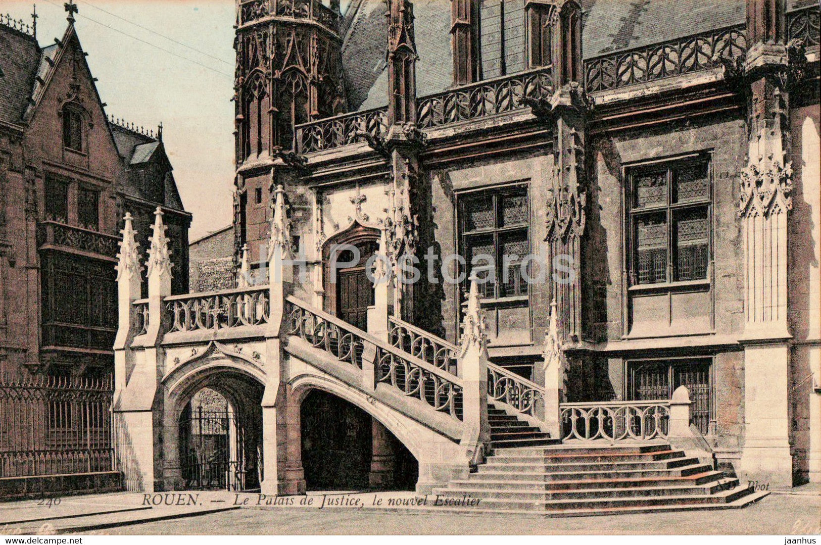 Rouen - Le Palais de Justice - le nouvel Escalier - 240 - old postcard - France - unused - JH Postcards