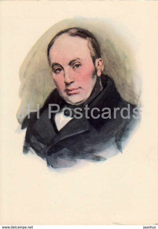 Russian Writer Vasily Zhukovsky - Famous People - 1962 - Russia USSR - unused - JH Postcards