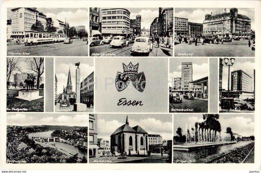 Essen - multiview - old postcard - 1958 - Germany - used - JH Postcards