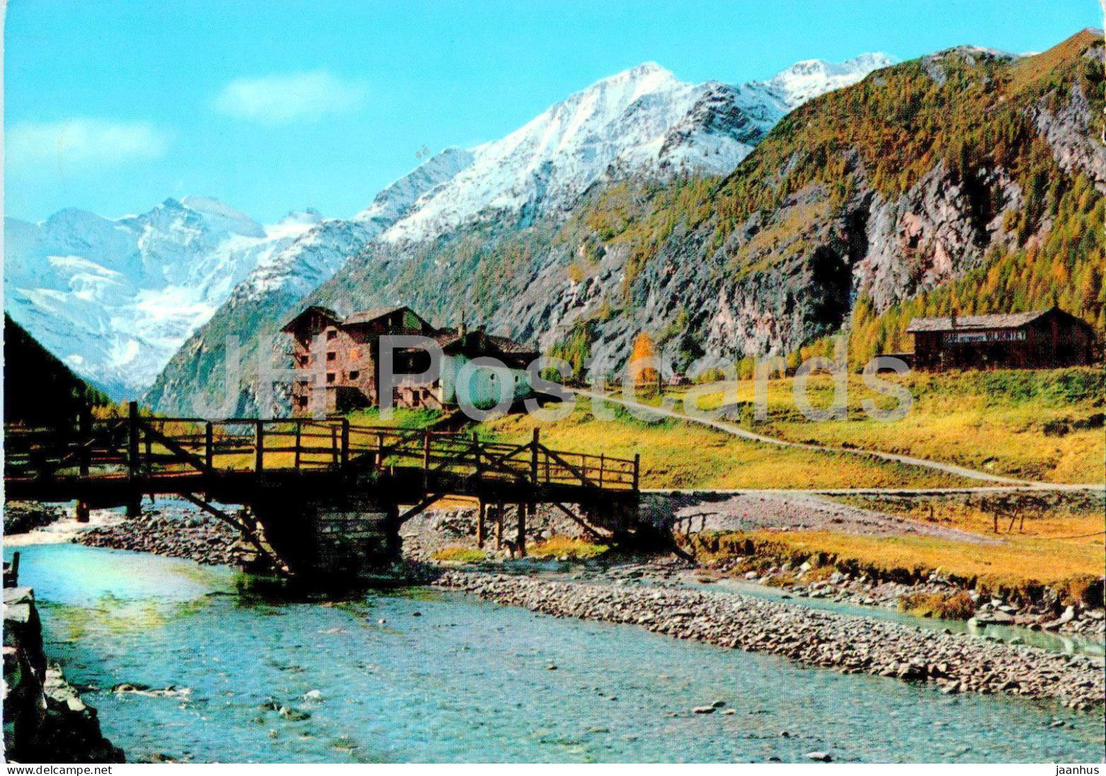 Valle d'Aosta - Cogne - Valnontey - Sfondo Gran Paradiso - valley - 204 - 1966 - Italy - used - JH Postcards