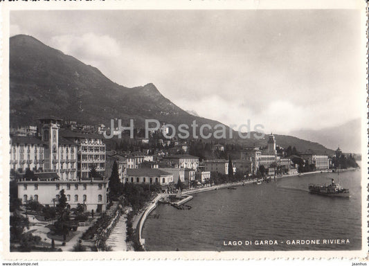 Lago di Garda - Gardone Riviera - old postcard - 1951 - Italy - used - JH Postcards