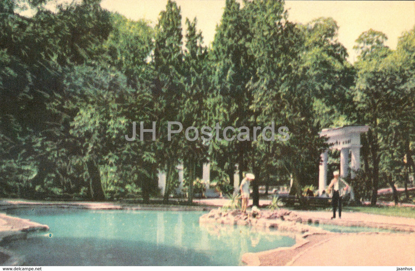 Yalta - Black Sea pool in Gagarin park - 1968 - Ukraine USSR - unused - JH Postcards