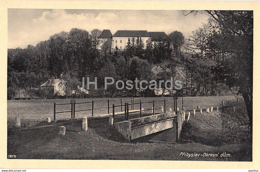 Pribyslav - Okresni dum - old postcard - Czech Republic - unused - JH Postcards