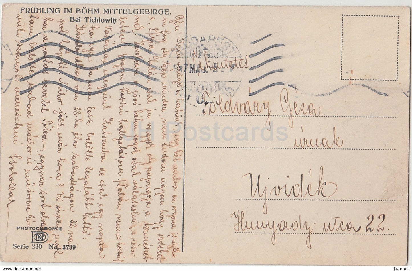 Fruhling im Bohm Mittelgerbirge - Bei Tichlowitz - Techlovice - Photochromie - 3739 - old postcard - used