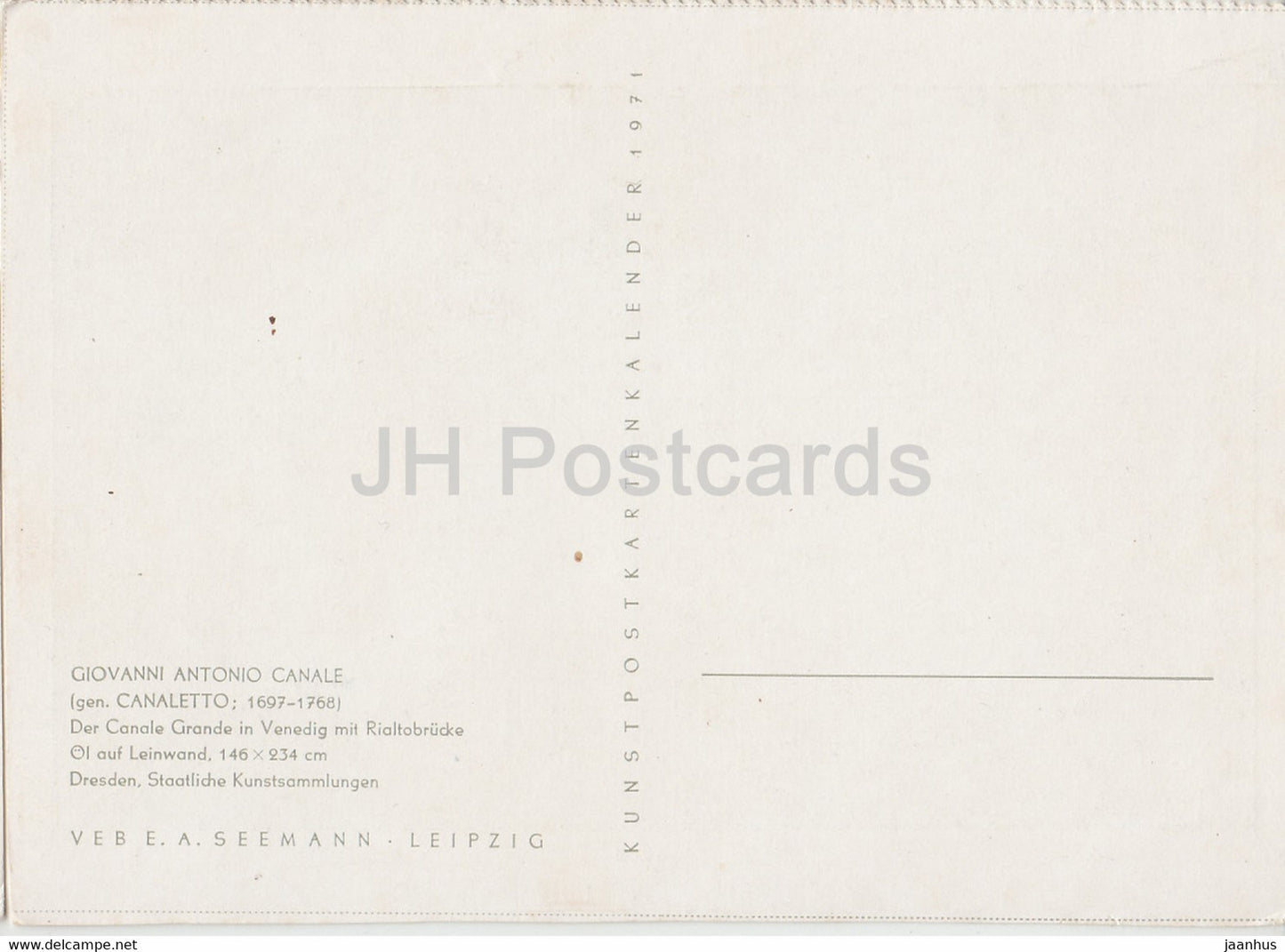 painting by Giovanni Antonio Canale Canaletto - Der Canale Grande in Venedig - Venice - Italian art - Germany - unused