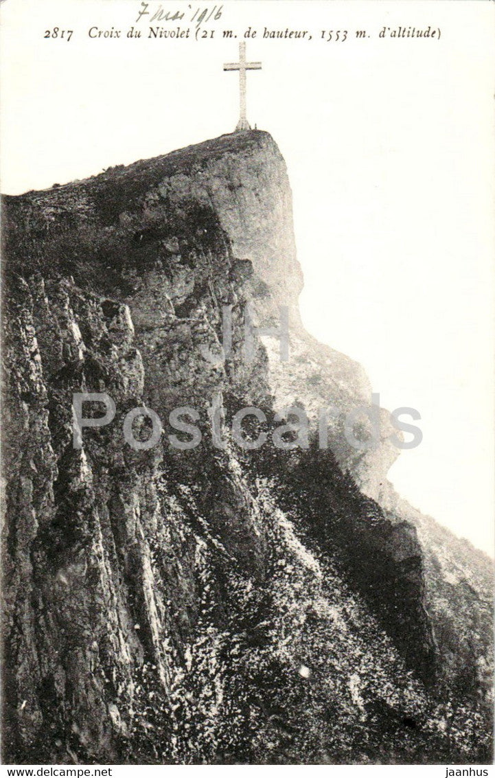 Croix du Nivolet - 2817 - old postcard - 1916 - France - used - JH Postcards