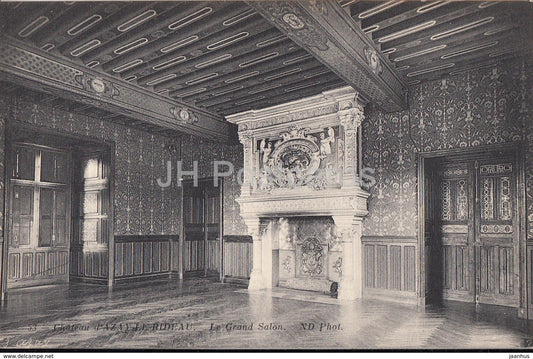 d'Azay Le Rideau - Chateau - Le Grand Salon - 53 - castle - old postcard - France - unused