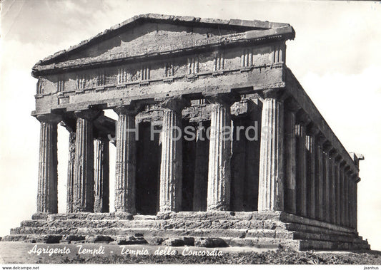 Agrigento Templi - Tempio della Concordia - Temple of Concord - ancient - 1965 - Italy - used - JH Postcards