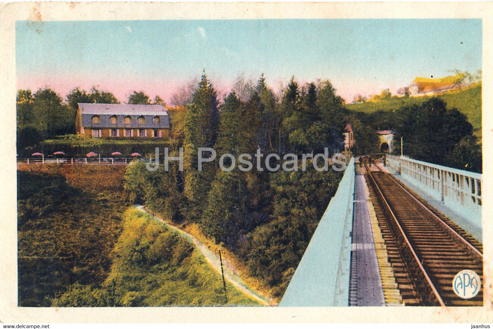 Gorges du Viaur - Viaduc du Viaur - railway - trains - old postcard - 1942 - France - used - JH Postcards
