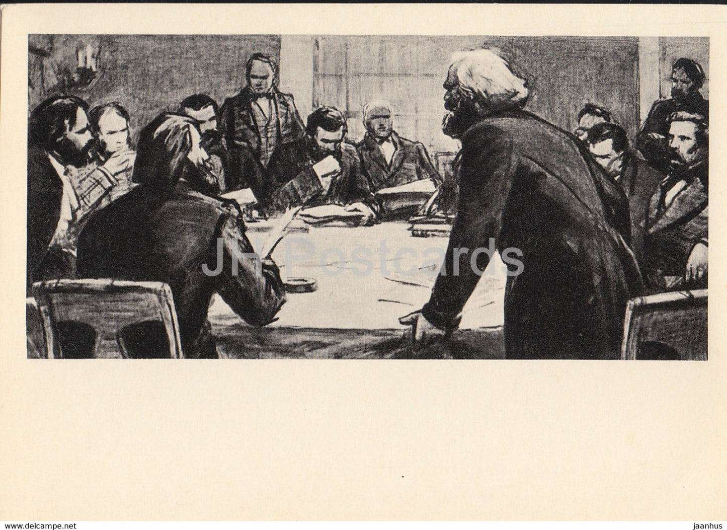 Karl Marx's speech at a meeting of the General Council of the I International - 1967 - Russia USSR - unused - JH Postcards