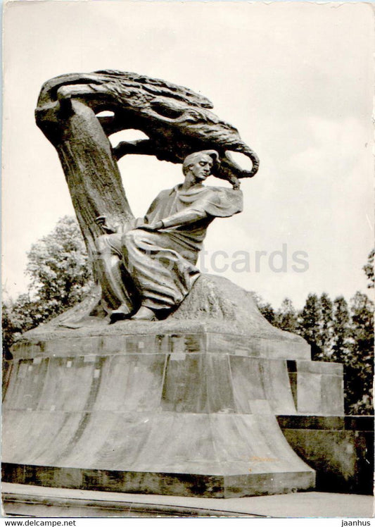 Warsaw - Warszawa - Pomnik Fr Chopina - monument to Poland composer Frederic Chopin - Poland - used - JH Postcards