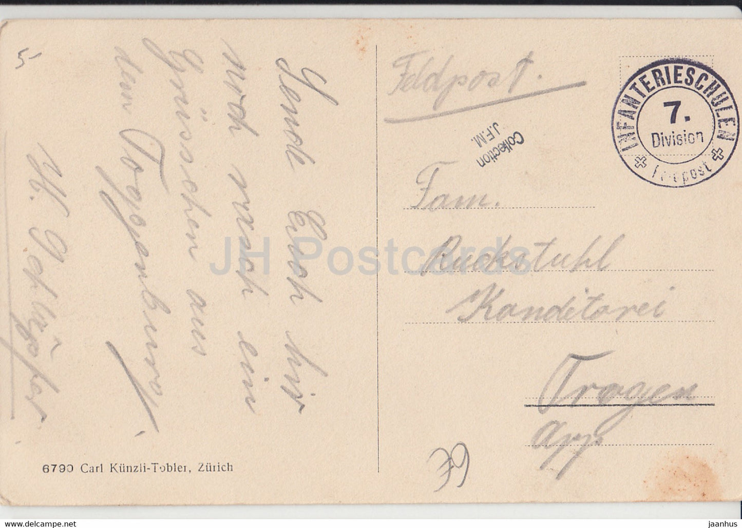 Alt St Johann - Toggenburg - 6790 - Feldpost - Carte postale ancienne Infanterie Schulen - Suisse - utilisé
