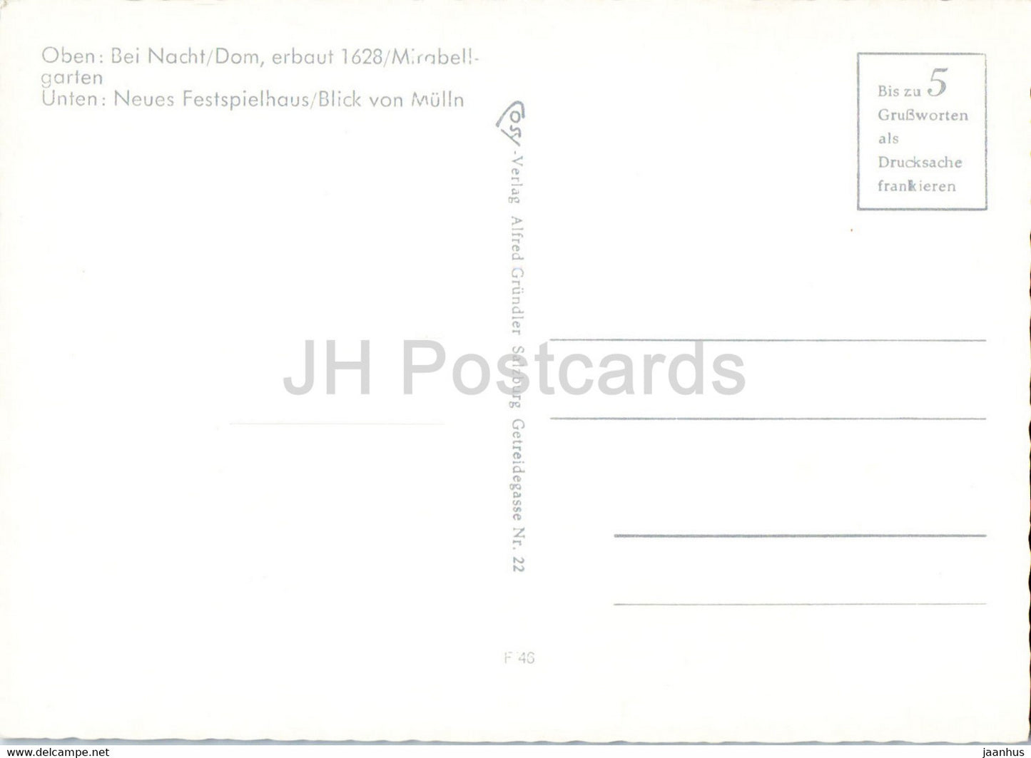 Salzburg die Bischofstadt - Dom bei Nacht - Mirabellgarten - Neues Festspielhaus - cathedral - Austria - unused