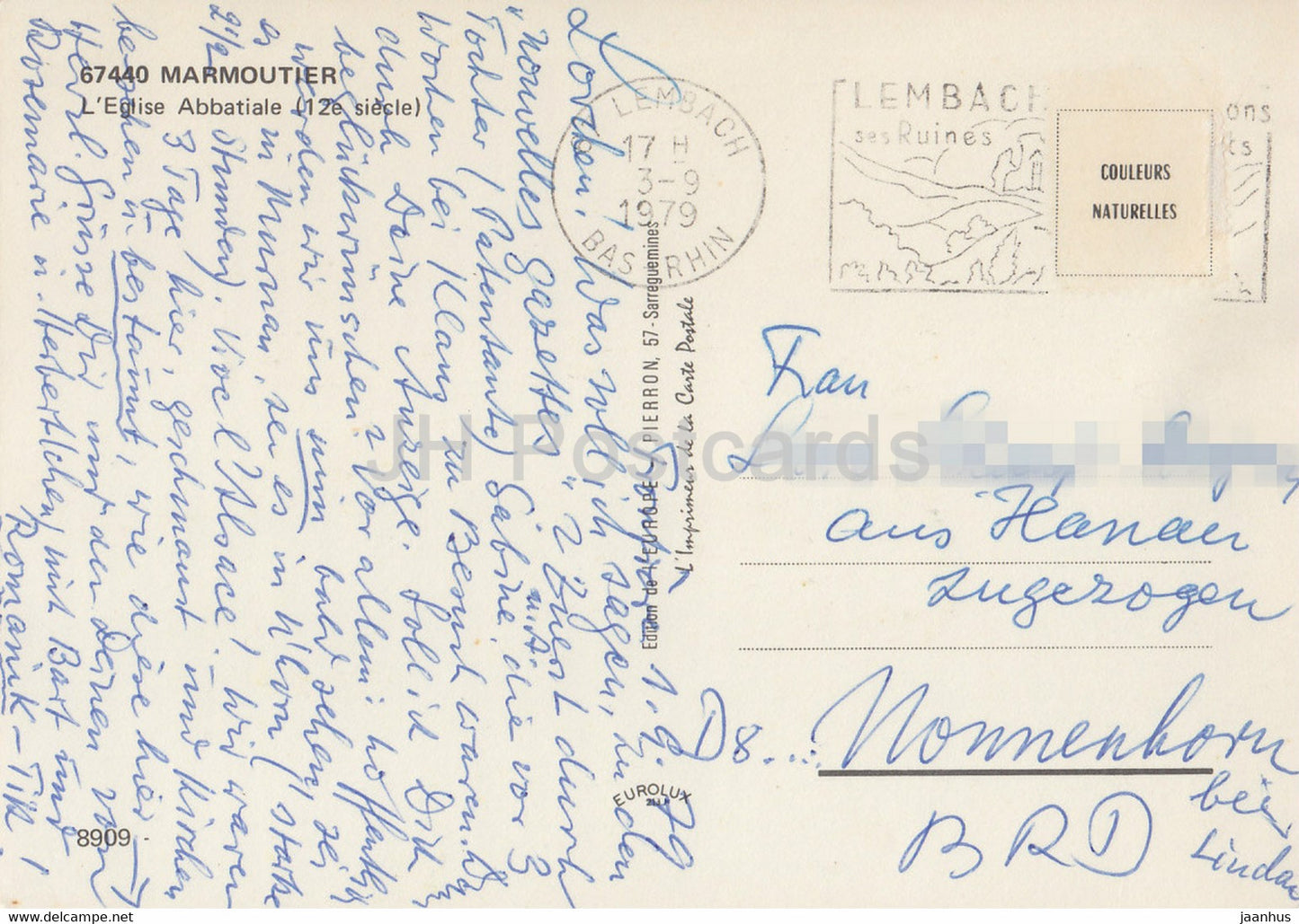 Marmoutier - L'Eglise Abbatiale - church - 67440 - 1979 - France - used