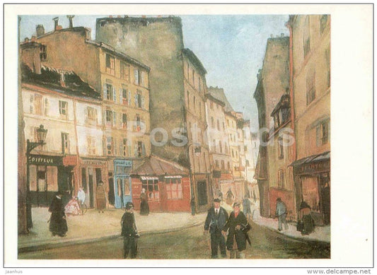 painting by A. Johani - Street in Paris , 1937 - Paris motives - estonian art - unused - JH Postcards