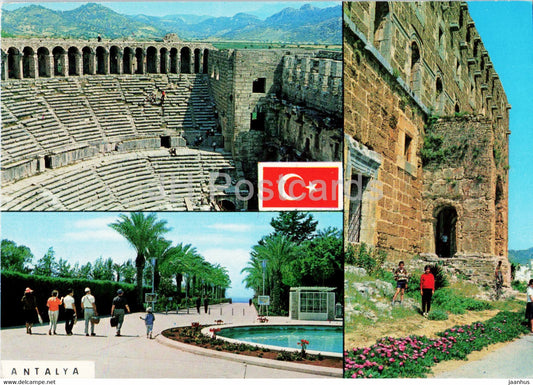 Antalya - Theatre at Aspendus and the city park - ancient world - Keskin - 563 - Turkey - used - JH Postcards