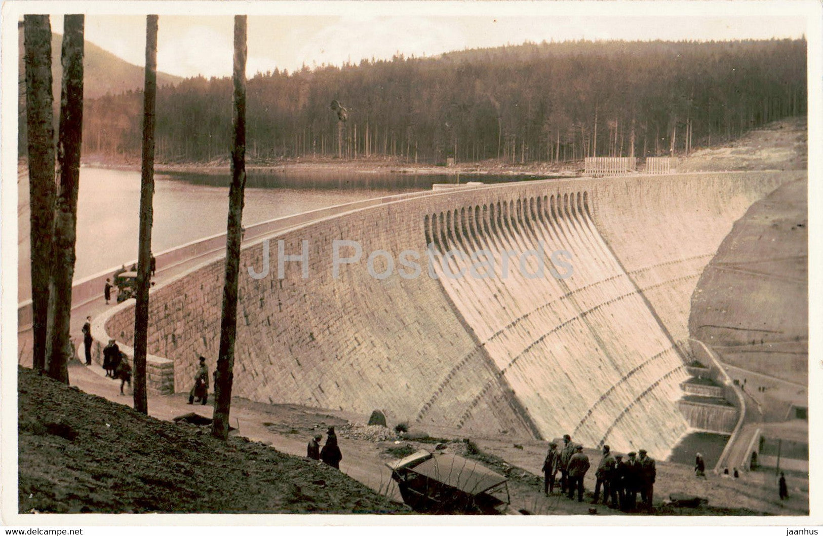 Schwarzenbach Talsperre - 9834 - old postcard - 1927 - Germany - used - JH Postcards
