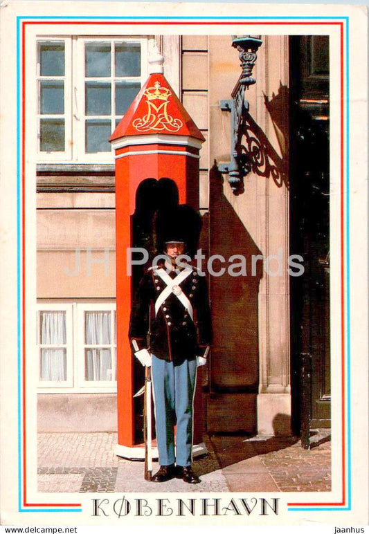 Copenhagen - Kobenhavn - The Guards - Amalienborg Palace - Garder - Amalienborg slot - 1990 - Denmark - used - JH Postcards