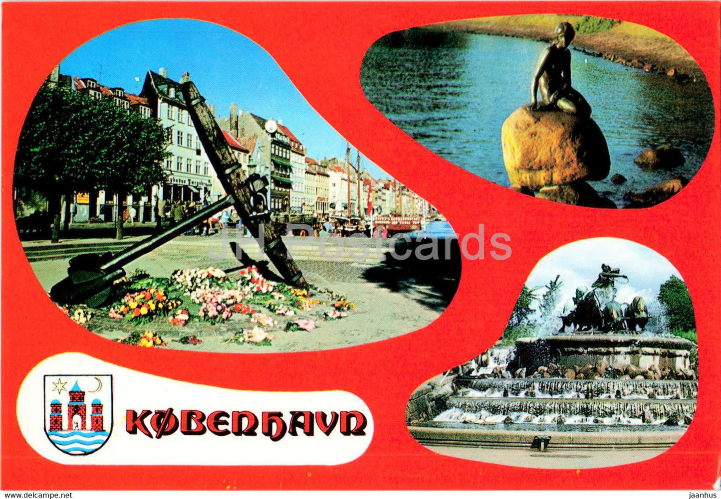 Copenhagen - Little Mermaid - anchor - multiview - 2000-30 - Denmark - unused - JH Postcards