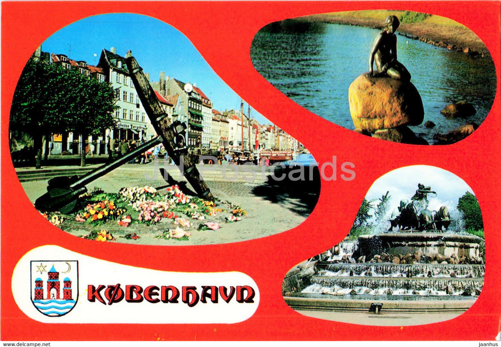 Copenhagen - Little Mermaid - anchor - multiview - 2000-30 - Denmark - unused - JH Postcards
