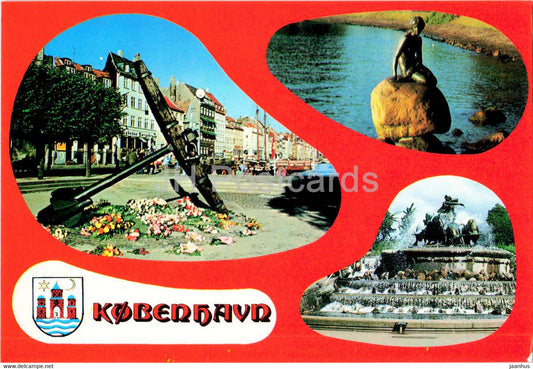 Copenhagen - Little Mermaid - anchor - multiview - 2000-30 - Denmark - unused - JH Postcards