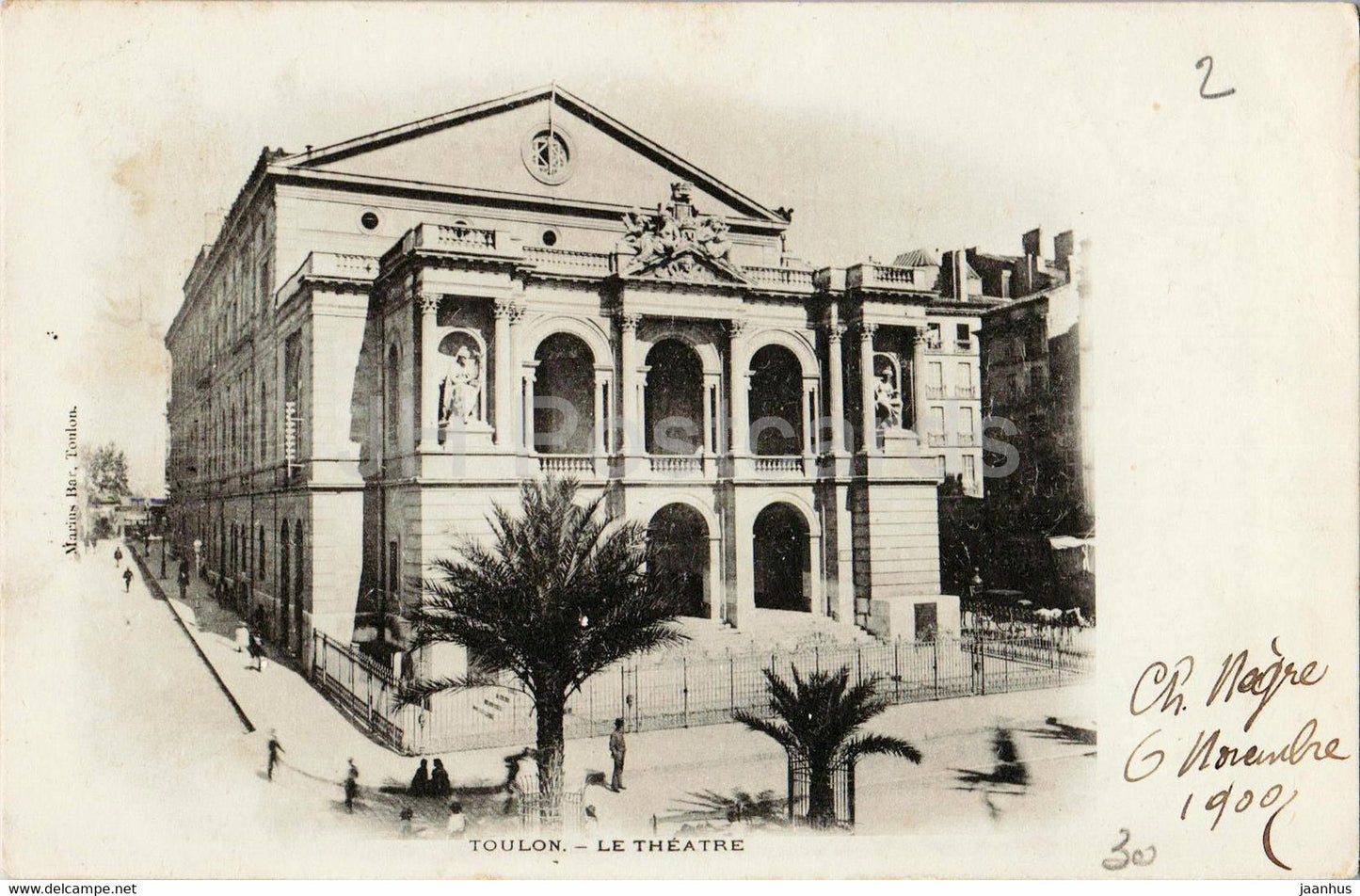 Toulon - Le Theatre - old postcard - 1900 - France - used - JH Postcards