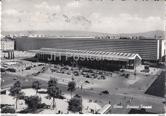 Roma - Rome - Stazioni Termini - Terminus station square - old postcard - 1956 - Italy - used - JH Postcards