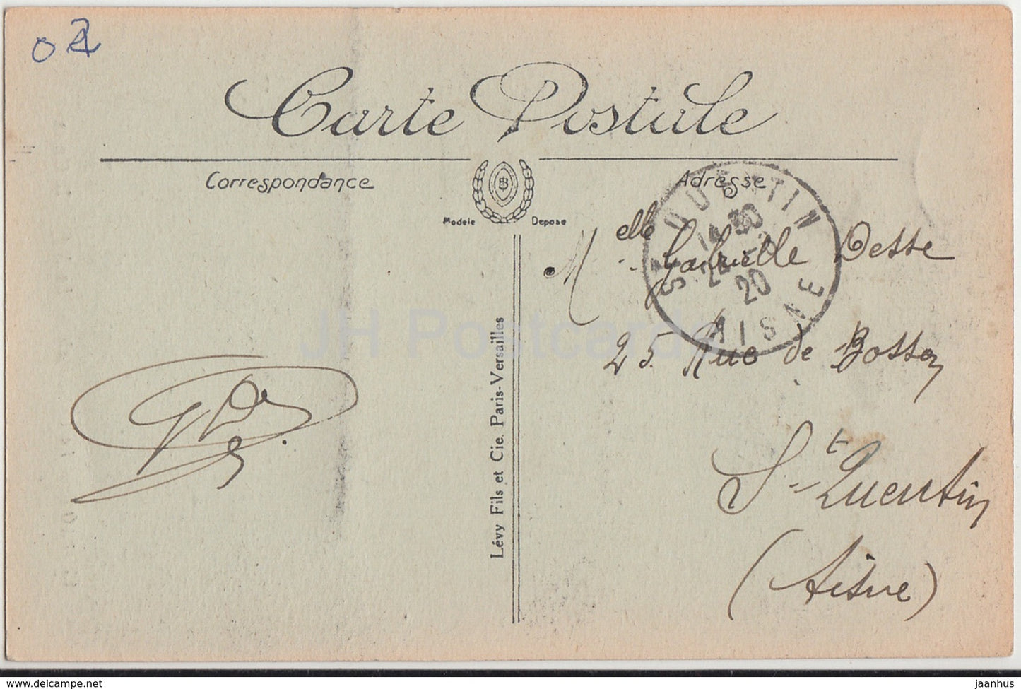 Laon - La Cathedrale - La Nef - L. Gras - cathedral - 36 - 1920 - old postcard - France - used