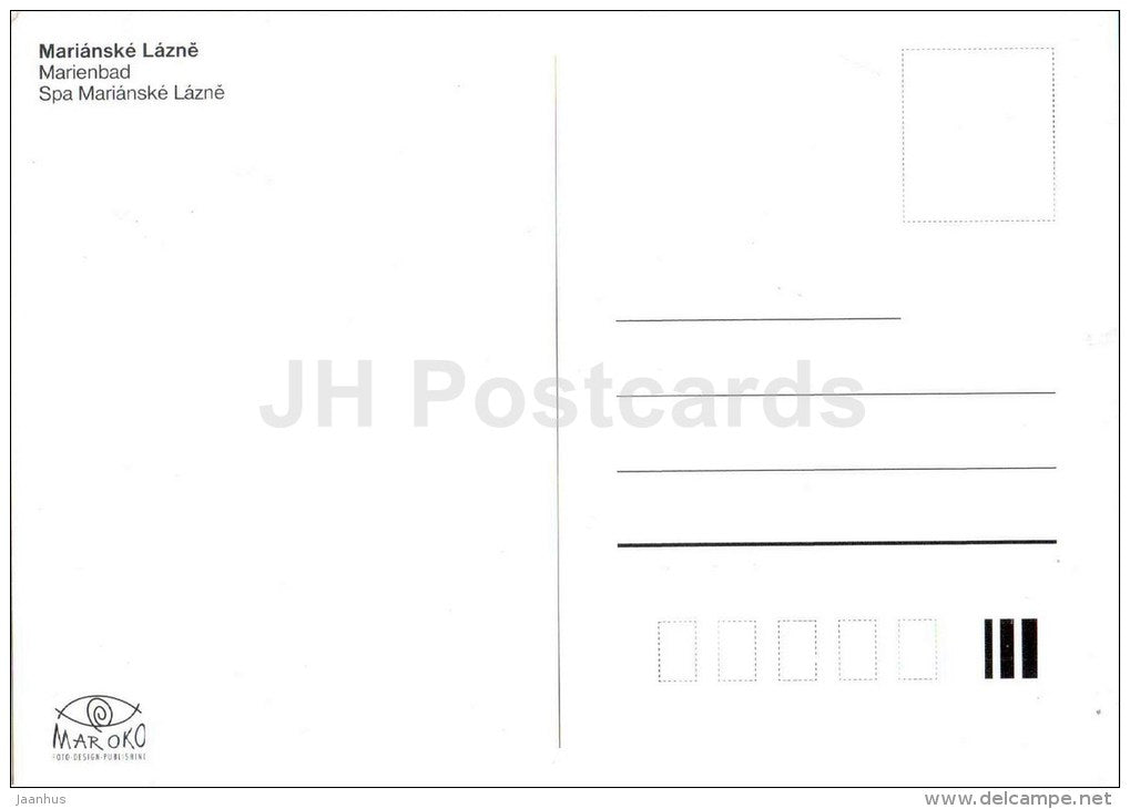 spa - Mariansle Lazne - Marienbad - Czech - unused - JH Postcards