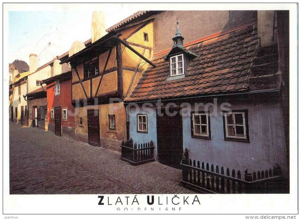 Golden Lane - Praha - Prague - Czech - used 2000 - JH Postcards