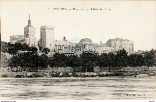 Avignon - Panorama du Palais de Papes - 21 - old postcard - France - unused - JH Postcards