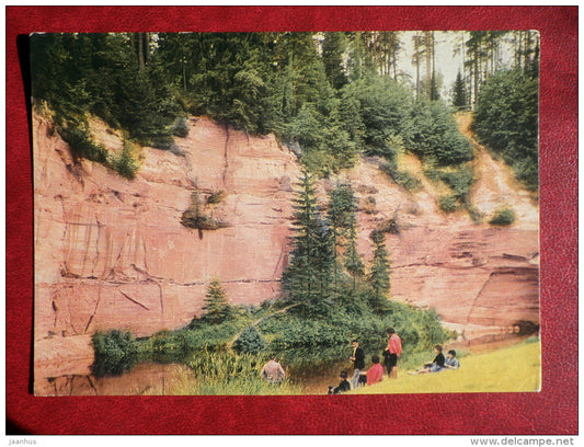 Taevaskoda - Ahja river cliffs - 1969 - Estonia USSR - unused - JH Postcards