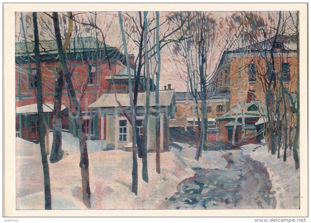painting by A. Trofimov - Khamovniki . March - Leo Tolstoy - 1978 - Russia USSR - unused - JH Postcards